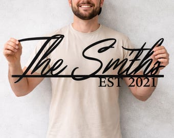 Custom Metal Sign, Name Metal Sign, Family Name Sign, Metal Custom Wall Sign, Custom Wall Decor, Personalized Metal Wall Art Sign