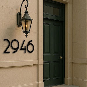 Custom Metal House Number Sign Modern Address Plaque for Home Personalized Street Name Sign Outdoor House Number Plate Decor