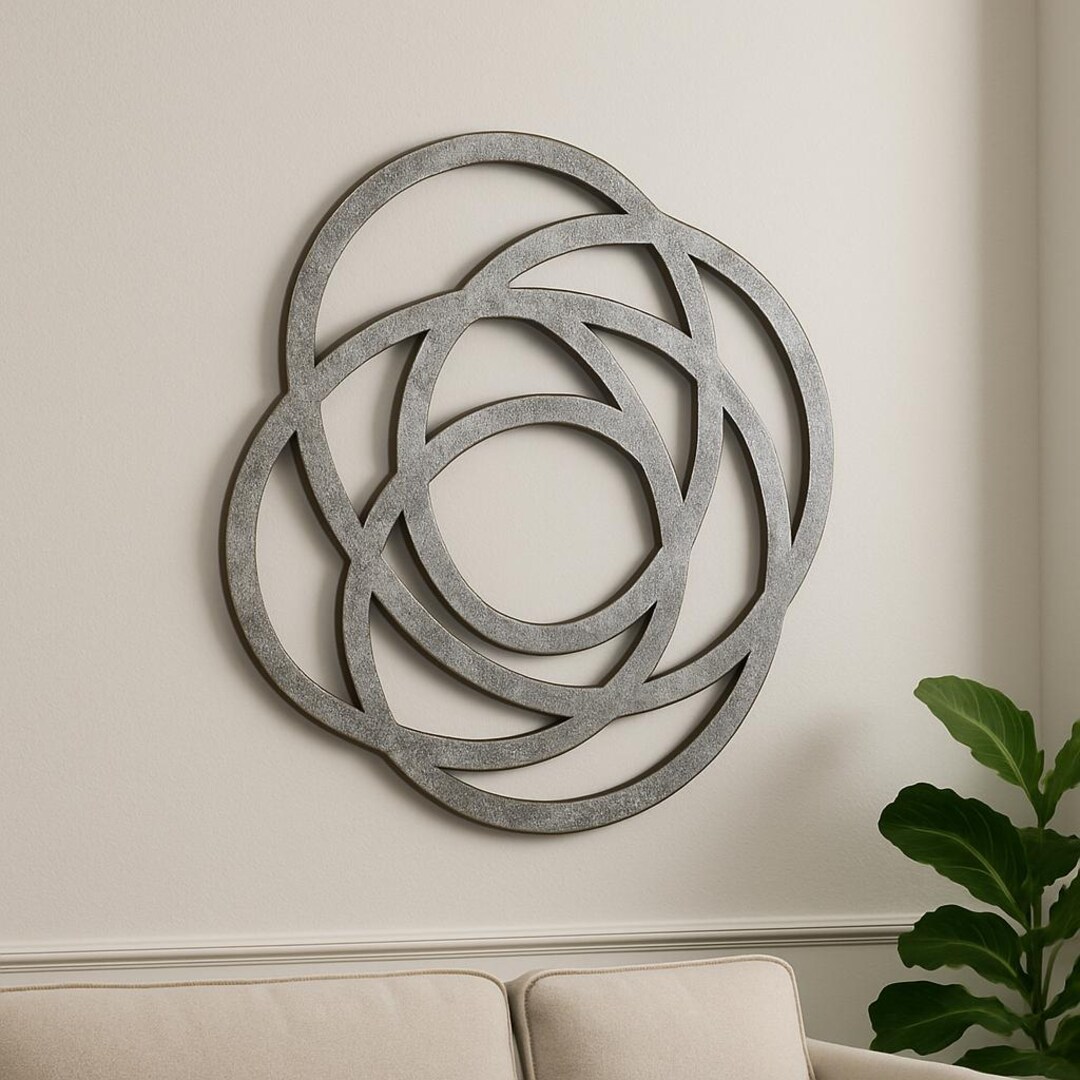 Abstract Metal Wall Art, Modern Entryway Decor, Contemporary Metal ...