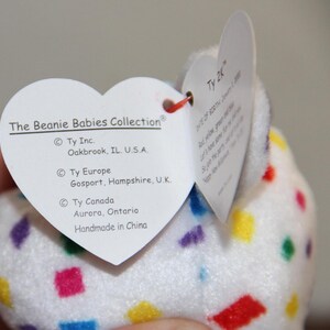 Ty Beanie Baby " TY 2K " Was Born With Errors, Retired Confetti Bear