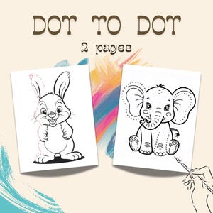 Dot-to-Dot Activity Book for Kids – Printable Connect the Dots Worksheets Coloring Pages – Fun Preschool & Homeschool Busy Book