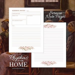 Sermon Note Pages