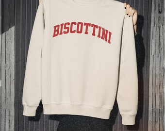 Biscottini Sweatshirt Comfort Colors, Italian Dessert Lover Gift, Nonna Gift, Italian Foodie Crewneck, Italian Family Sweatshirts Matching