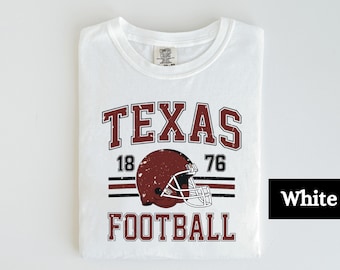 Retro Texas Comfort Colors TShirt, Texas Football College Game Day Tee, Gift For Texas College Student, Maroon College Station TShirt