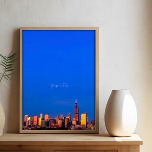 Yap City Yappy Hour Poster Trendy Wall Decor Bar Cart Prints Printables Digital Print Download Retro Art Yap This and Yap Chicago Skyline