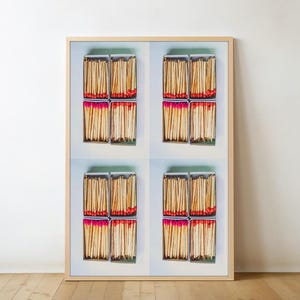 Matchbook print | Vintage poster | Match box poster | Western print | Bar cart decor | Kitchen poster print | Matches photo print