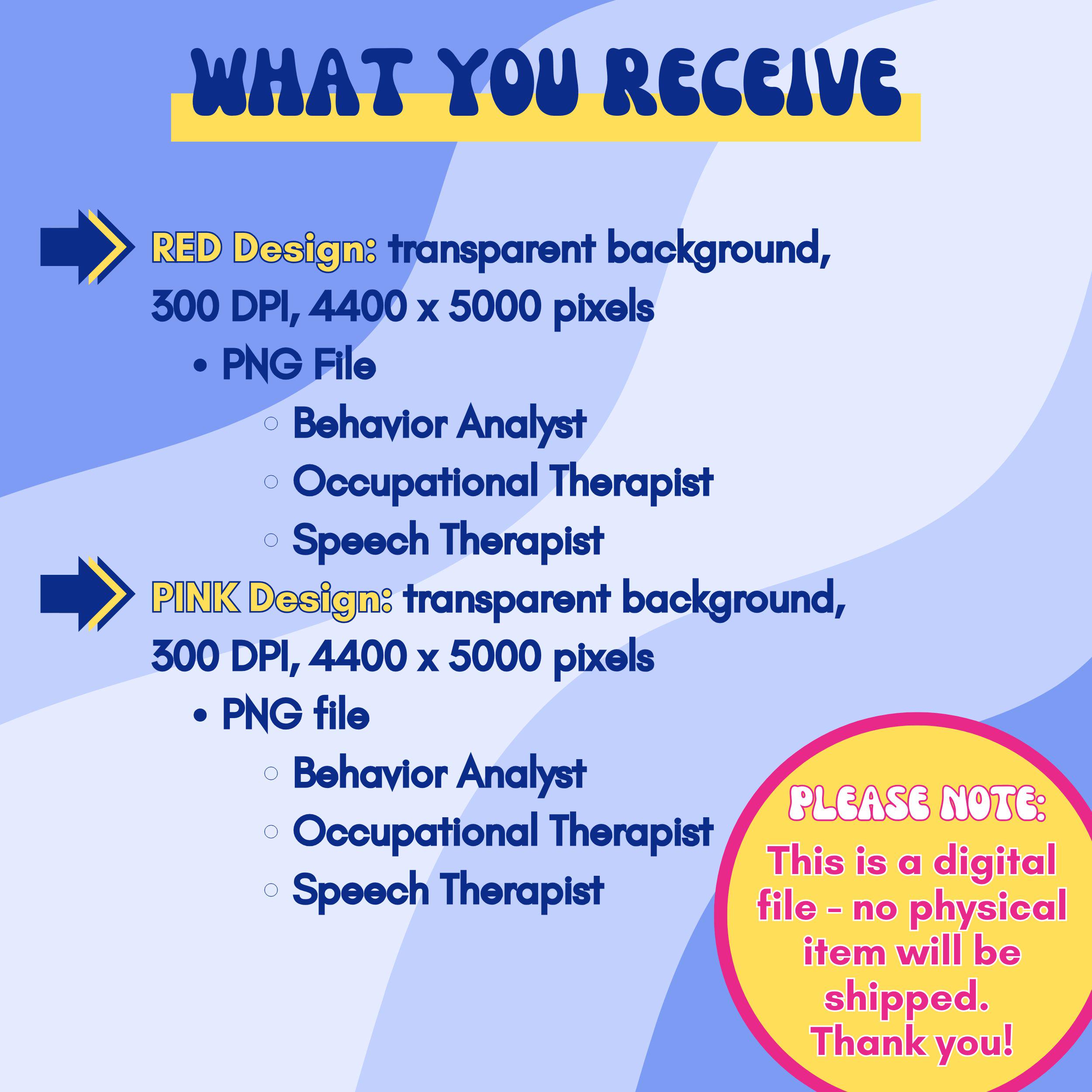 Therapy Doodle PNG Bundle Digital Download, Aba Bcba Rbt Slp Ot Graphic ...