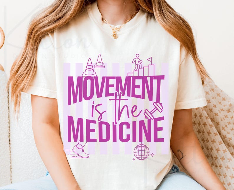 Movement Is The Medicine Shirt, Physical Therapist Shirt, PT Shirt, Rehab Therapist Shirt, Occupational Therapy Shirt, Fitness Therapy Shirt Ivory