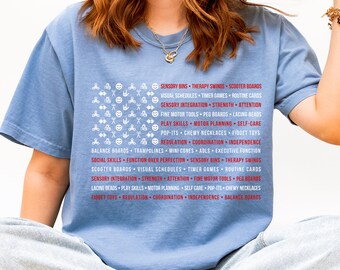 4th of July OT Shirt: American Flag USA Occupational Therapist Comfort Colors Tee