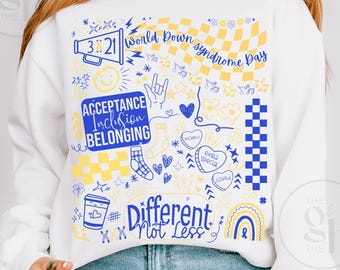 World Down Syndrome Day PNG, Down Syndrome Awareness Design, Trisomy 21 Art, Disability Pride Graphic, WDSD Digital Download
