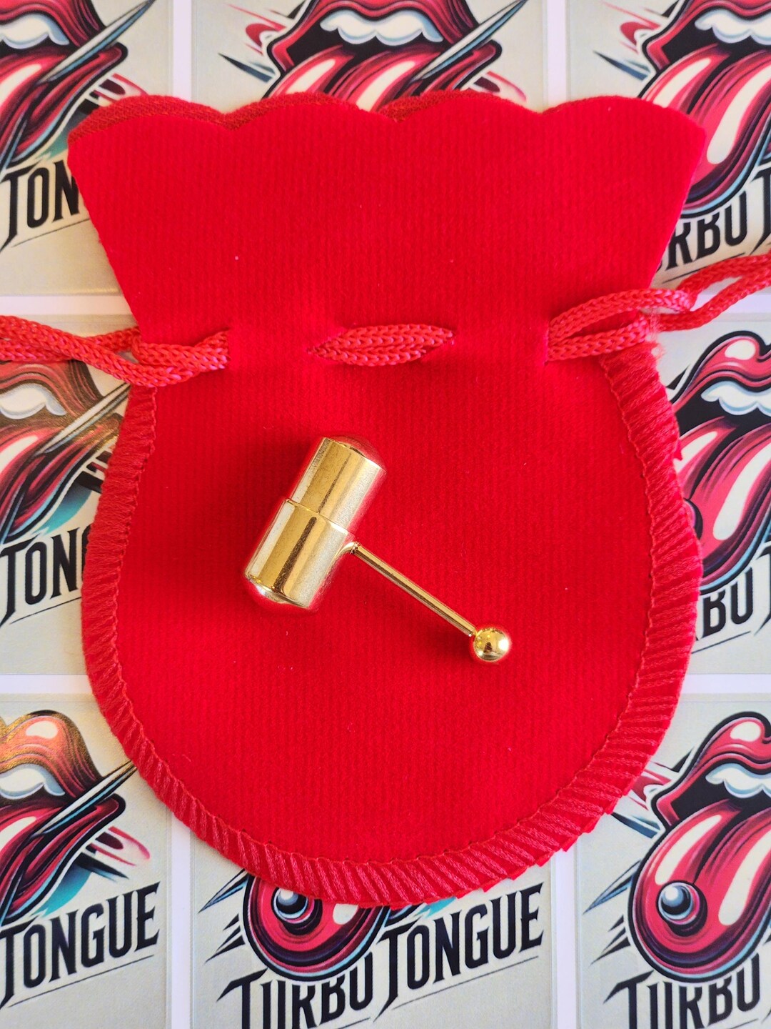 Vibrating Tongue Piercing - Gold