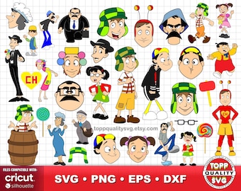 Pakiet clipartów El Chavo del Ocho: pliki SVG do cięcia dla Cricut / Silhouette (materiały do rękodzieła)
