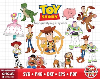 Toy Story Clipart Set: SVG-Schnittdateien für Cricut / Silhouette (druckbares Bastelmaterial)