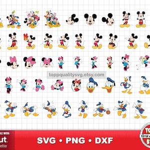 Mickey and Friends 100 cliparts bundle: SVG cut files for Cricut / Silhouette (craft supply) image 3