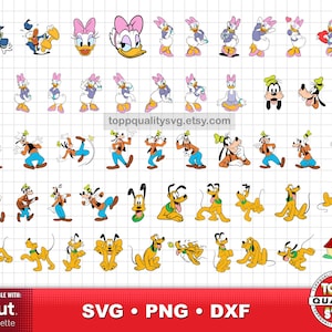 Mickey and Friends 100 cliparts bundle: SVG cut files for Cricut / Silhouette (craft supply) image 4