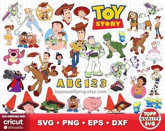 Toy Story Clipart-Paket + Alphabet: SVG-Schnittdateien für Cricut / Silhouette (Bastelbedarf)