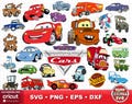 Cars Clipart Bundle: SVG cut files for Cricut / Silhouette, Lightning McQueen svg (craft supply)