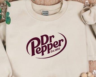 Dr Pepper Sweatshirt, Dr Pepper Est 1885 Sweatshirt, Gift for Dr Pepper Lover, Dr Pepper Soda Lover Sweatshirt, Funny Soda Crewneck