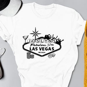 Custom Las Vegas Shirt, Birthday Vacation Apparel with Custom Age and Name, Vegas Trip for Birthday Party, Las Vegas Gift, Vegas Group Shirt