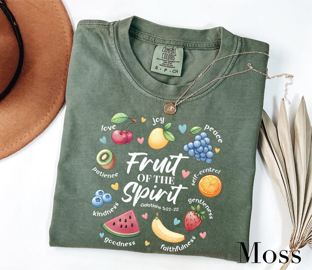 Fruit of the Spirit T-shirt, Cute Christian Graphic Tee, Bible Verse ...
