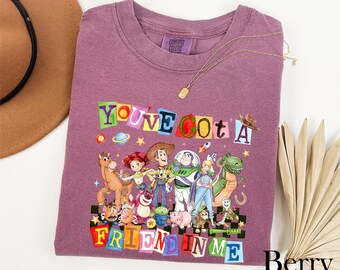 Camiseta con estampado de amistad, camiseta de dibujos animados nostálgica, camiseta retro para mejores amigas, top bonito inspirado en películas, camiseta Comfort Colors
