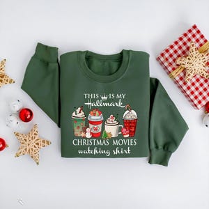 Hallmark Christmas Movie Watching Sweatshirt, Holiday Spirit Sweater