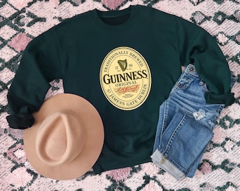 Vintage Guinness Beer Sweatshirt: 1990s Graphic Crewneck, Classic Vintage Shirt