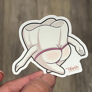 Mrs. Flossy Dental Sticker, Tooth, Teeth, Dental Gift, Tooth Art