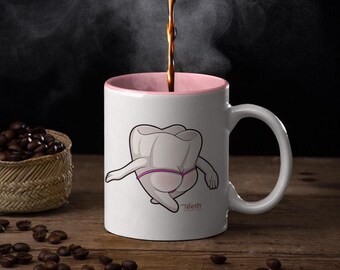 Taza de café de la Sra. Flossy, vasos dentales Flossy / vasos Libby personalizados, regalo dental, higiene dental, asistente dental