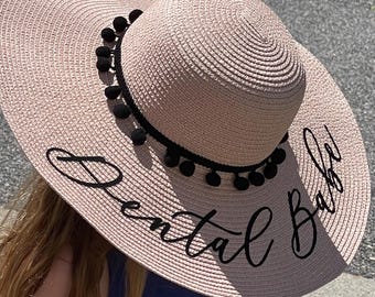 Dental Babe Sun Hat | Tooth Fairy Beach Hat | Whitening Specialist Summer Hat | Dental Assistant Gift | Dentist Gift | Dental Beach Hat