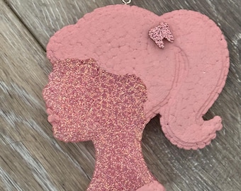 Pink Ponytail Tooth Car Freshener | Dental Assistant Vent Clip Accessory