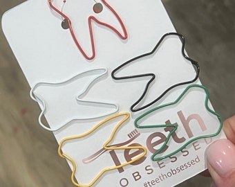 Dental Paper Clips, Tooth & Floss Paperclips, Dental Office Gift