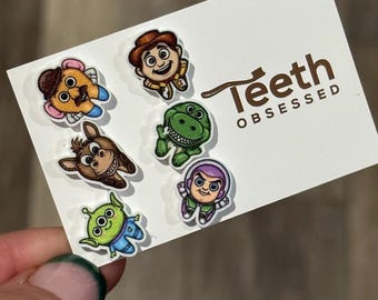 Toy Tooth Dental Earrings, Teeth Earrings, Tooth Earrings, Glitter Tooth Earrings, Dental Hygiene Gift Dental Assistant