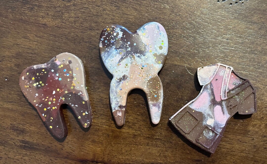 Dental Crayon Trio Tooth and Scrub Top Crayons Dental Etsy