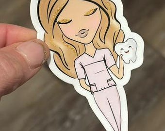 Dental Stickers | Dentist Office Decor | Dental Assistant Gift | Hygienist Sticker | Tooth Stickers | Dental Team Swag