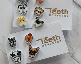 Dental Earrings, Teeth Earrings, Tooth Earrings, Glitter Tooth Earrings, Dental Hygiene Gift Dental Assistant, Dental Graduation