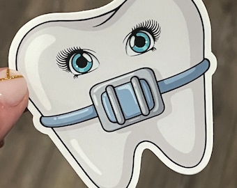 Braces Tooth Sticker, Dental Assistant Gift