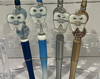 Dental Tooth Pens |  Bubble Pen| Dental Assistant Gift | Hygienist Pens | Dentist Office Supplies | Tooth Topper Pen | Dental Team Gifts