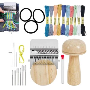 Mushroom Knitting Tool Patch Maker Kit for Sweater Socks Jeans Darning Craft Beginner Friendly