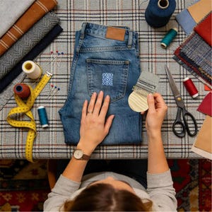 Knit Patch Repair Kit: Darning Loom, Needle, Hook for Sweater Mending Craft DIY