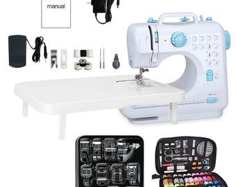 Mini Sewing Machine with Expansion Board and 11 Presser Feet Kit (US 110V)