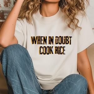 Cook Rice Unisex Tee, Chef Cooking Shirt, Foodie Top, Kitchen T-Shirt, Culinary Gift, Food Lover Apparel