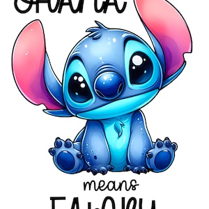 Ohana betekent familie | Steek | Digitale download: JPG en PNG