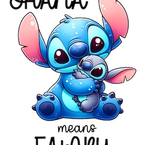 Ohana betekent familie | Naaien knuffelen | Digitale download: JPG en PNG