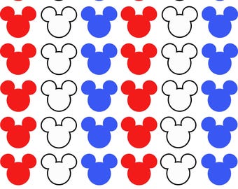 Descarga digital de cabezas de Mickey del 4 de julio - JPG y PNG / Mickey, Cabeza de Mickey, Descarga instantánea, Archivo digital, Idea de camiseta de Mickey