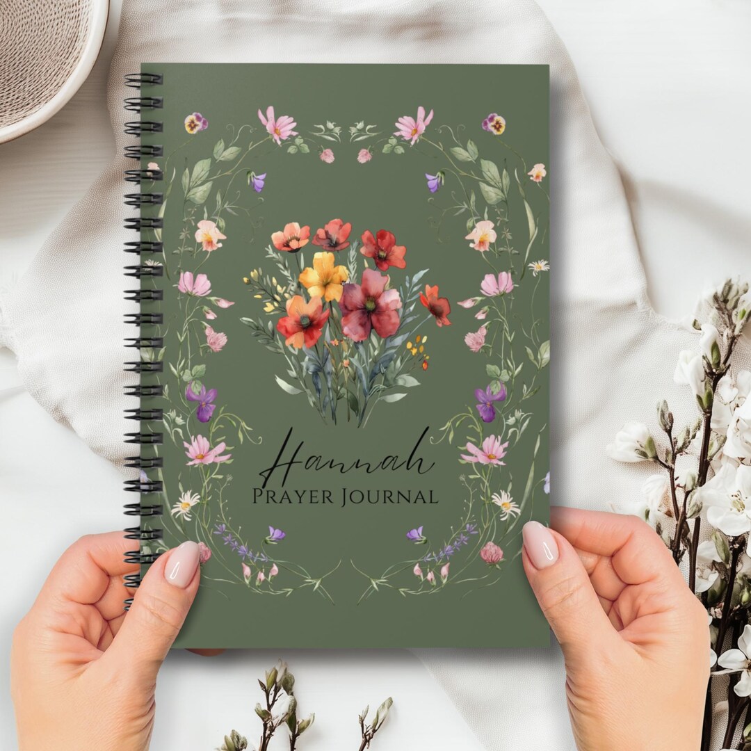 Personalized Floral Spiral Prayer Journal, Bible Study Notebook, Sermon ...