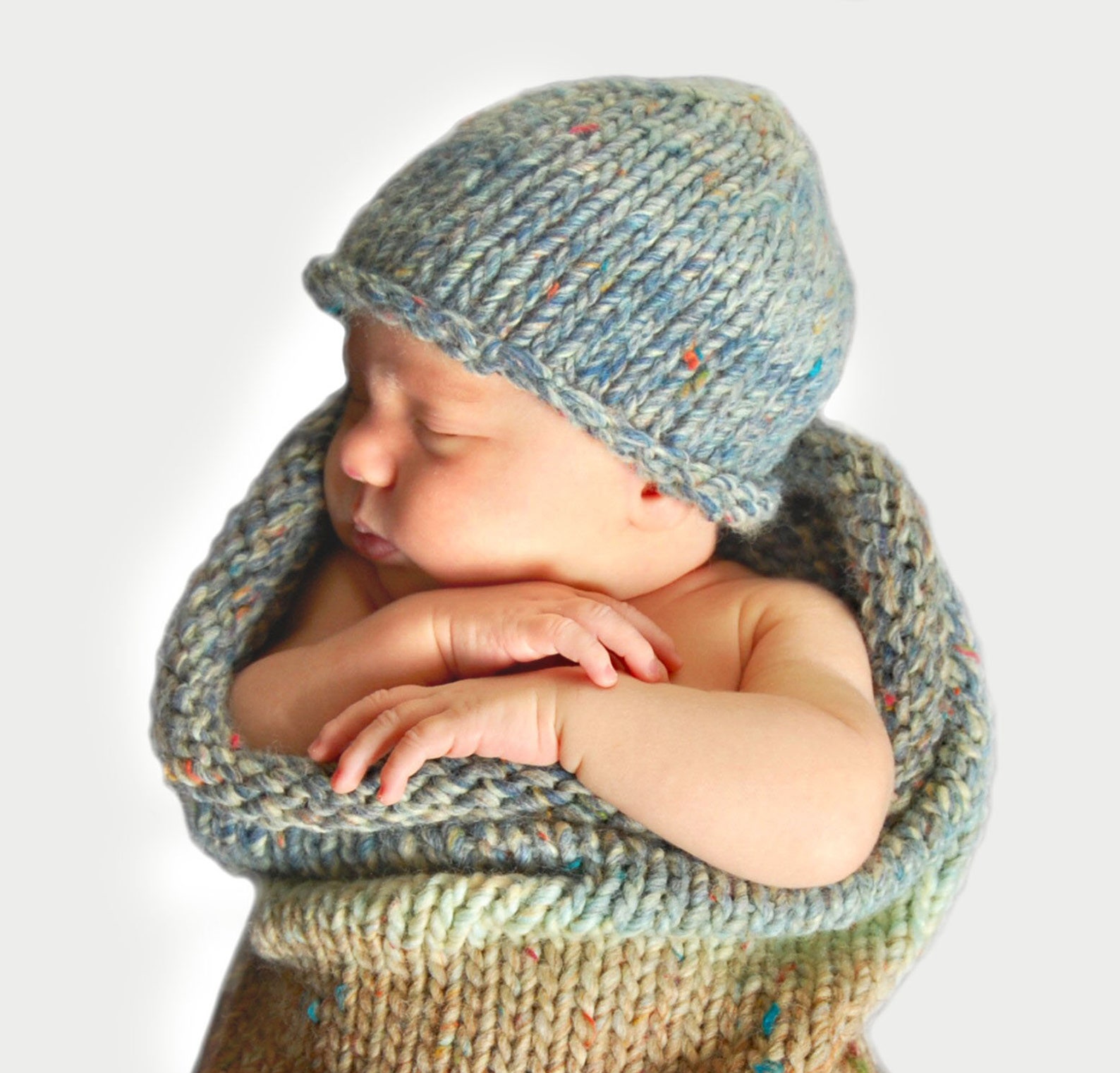 KNITTING PATTERN Rolled Brim Newborn Baby Hat Knitted Baby Etsy