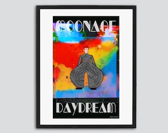 David Bowie Moonage Daydream Tribute 11 x 17 Inch Poster by SBMathieu