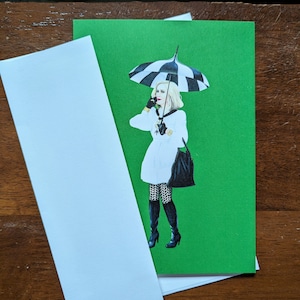 Moira Rose Schitt's Creek Tribute Tarjeta de felicitación en blanco de 5 x 7 pulgadas por SBMathieu