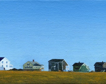 Beach Houses on Circle Beach Road, Madison, Connecticut Print by SBMathieu